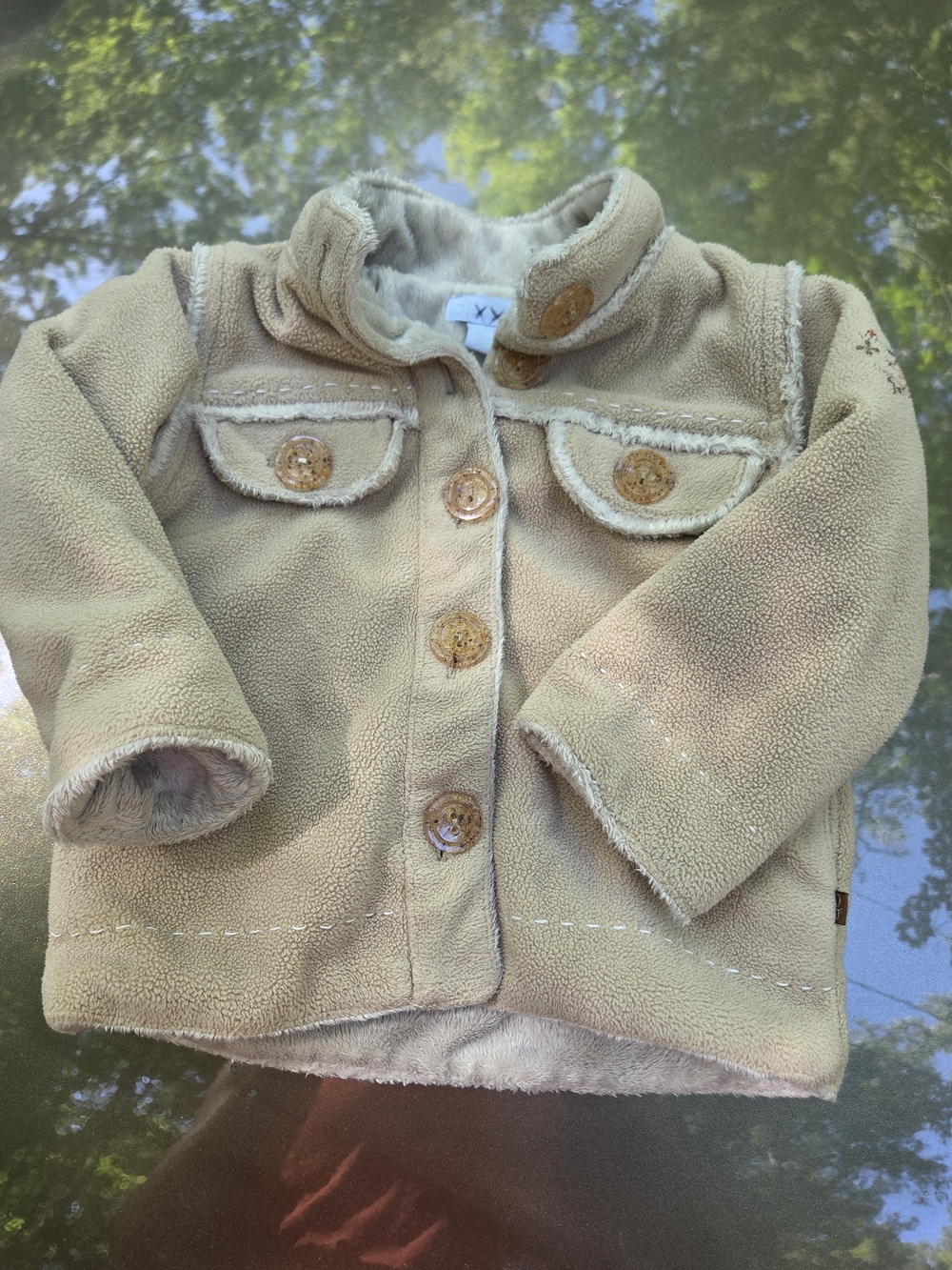 Columbia Kids Tan Puffer-Style Fleece Jacket